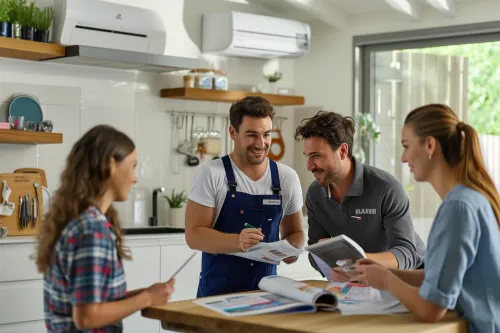 Artisan certifié RGE vérifiant sa qualification avant d'installer un équipement énergétique dans une maison