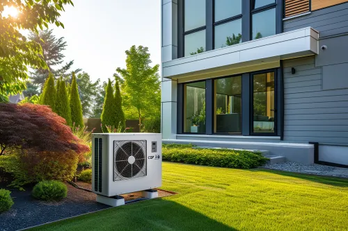 Mesure du coefficient de performance COP d'une pompe à chaleur en fonctionnement avec indicateurs d'efficacité énergétique