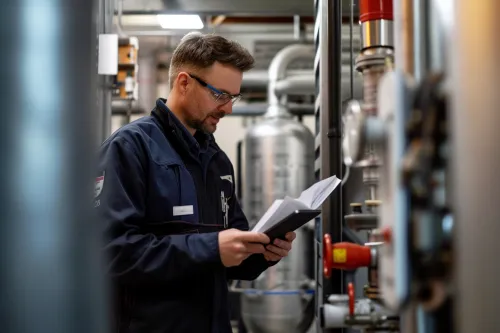 Bâtiment aux normes RE2020 avec tableaux financiers montrant les surcoûts et retours sur investissement écologiques.