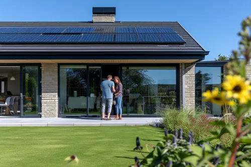 Pompe à chaleur moderne installée dans une maison générant des économies substantielles sur les factures énergétiques